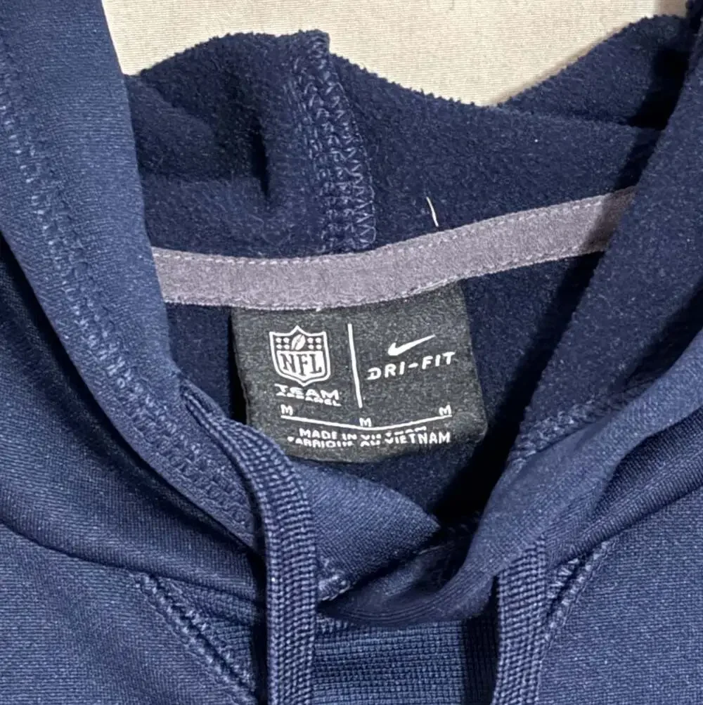 Nike Los Angeles Rams NFL Dri-Fit Pullover Hoodie Blue Size M